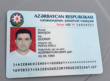 Şəxsiyyət vəsiqəsi tapılıb