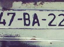 Avtomobil qeydiyyat nişanı - 47-BA-229