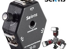 Selens Flexible Universal 3-Way Hot Shoe Mount Light Stand Flash Bracket with Umbrella Holder