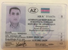 Sürücülük vəsiqəsi itib