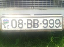 Avtomobil qeydiyyat nişanı - 08-BB-999