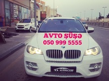 "BMW X6" rəngli şüşələri