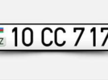 Avtomobil qeydiyyat nişani - 10-CC-717