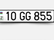 Avtomobil qeydiyyat nişani - 10-GG-855