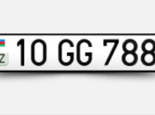 Avtomobil qeydiyyat nişani - 10-GG-788