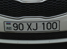 Avtomobil qeydiyyat nişanı - 90-XJ-100
