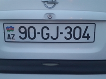 Avtomobil qeydiyyat nişanı - 90-GJ-304