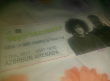 Два билета на концерт "Roya və Miri Yusif"