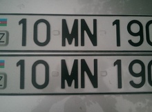 Avtomobil qeydiyyat nişanı - 10-MN-190