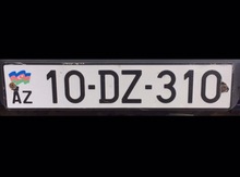 Avtomobil qeydiyyat nişanı - 10-DZ-310