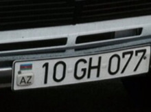 Avtomobil qeydiyyat nişani - 10-GH-077