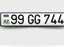 Avtomobil qeydiyyat nişanı - 99-GG-744