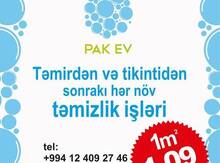 "Pak Ev" təmizlik xidmətləri