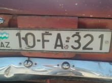 Avtomobil qeydiyyat nişani - 10-FA-321