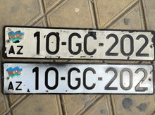 Avtomobil qeydiyyat nişanı - 10-GC-202