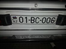 Avtomobil qeydiyyat nişanı - 01-BC-006
