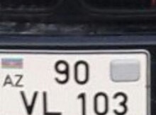 Avtomobil qeydiyyat nişanı - 90-VL-103