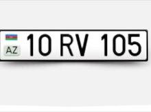 Avtomobil qeydiyyat nişanı - 10-RV-105