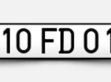 Avtomobil qeydiyyat nişanı -10-FD-010