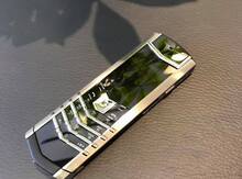 Vertu Signature Silver Simple Black leather Ultimate