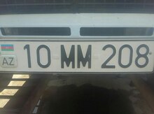 Avtomobil qeydiyyat nişanı - 10-MM-208