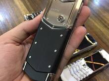 Vertu Plate Silver Leather Black Simple Matt