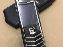 Vertu Pure Platinium Chrome Black Alligator leather