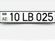 Avtomobil qeydiyyat nişanı - 10-LB-025