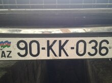 Avtomobil qeydiyyat nişanı - 90-KK-036