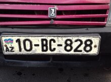 Avtomobil qeydiyyat nişanı. 10-BC-828