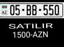 Avtomobil qeydiyyat nişanı - 05-BB-550