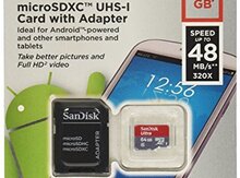 Micro SD "Sandisk", 64GB