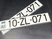 Avtomobil qeydiyyat nişanı - 10-ZL-071