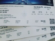 Qarabağ FK - Roma AS UEFA, 3 ədəd bilet