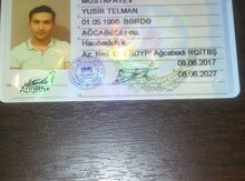 Sürücülük vəsiqəsi AE916494