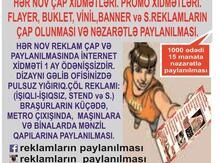 Flayer bukletlərin çap olunması və paylanılması