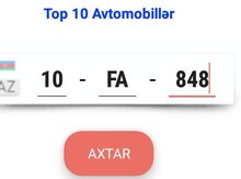 Avtomobil qeydiyyat nişanı - 10-FA-848