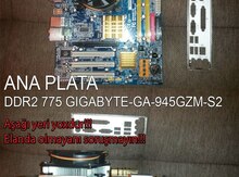 Ana plata "DDR2 Gigabyte GA-945GZM-S2"