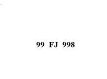 Avtomobil qeydiyyat nişani -99-FJ-998