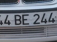 Avtomobil qeydiyyat nişani -44-BE-244