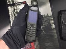 Vertu Simple Black leather Design Signature Black