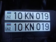 Avtomobil qeydiyyat nişanı -10-KN-019