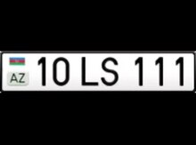Avtomobil qeydiyyat nişanı - 10-LS-111