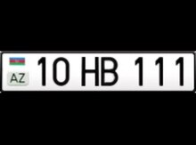 Avtomobil qeydiyyat nişanı - 10-HB-111