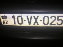 Avtomobil qeydiyyat nişanı - 10-VX-025