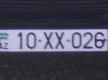 Avtomobil qeydiyyat nişanı -10-XX-026