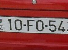 Avtomobil qeydiyyat nişani -10-FO-543