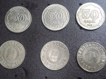 Монета Азербайджана латуневая