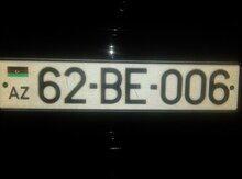 Avtomobil qeydiyyat nişanı - 62-BE-006