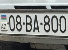 Avtomobil qeydiyyat nişanı - 08-BA-800